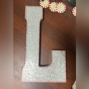 Metallic Letter L Decor